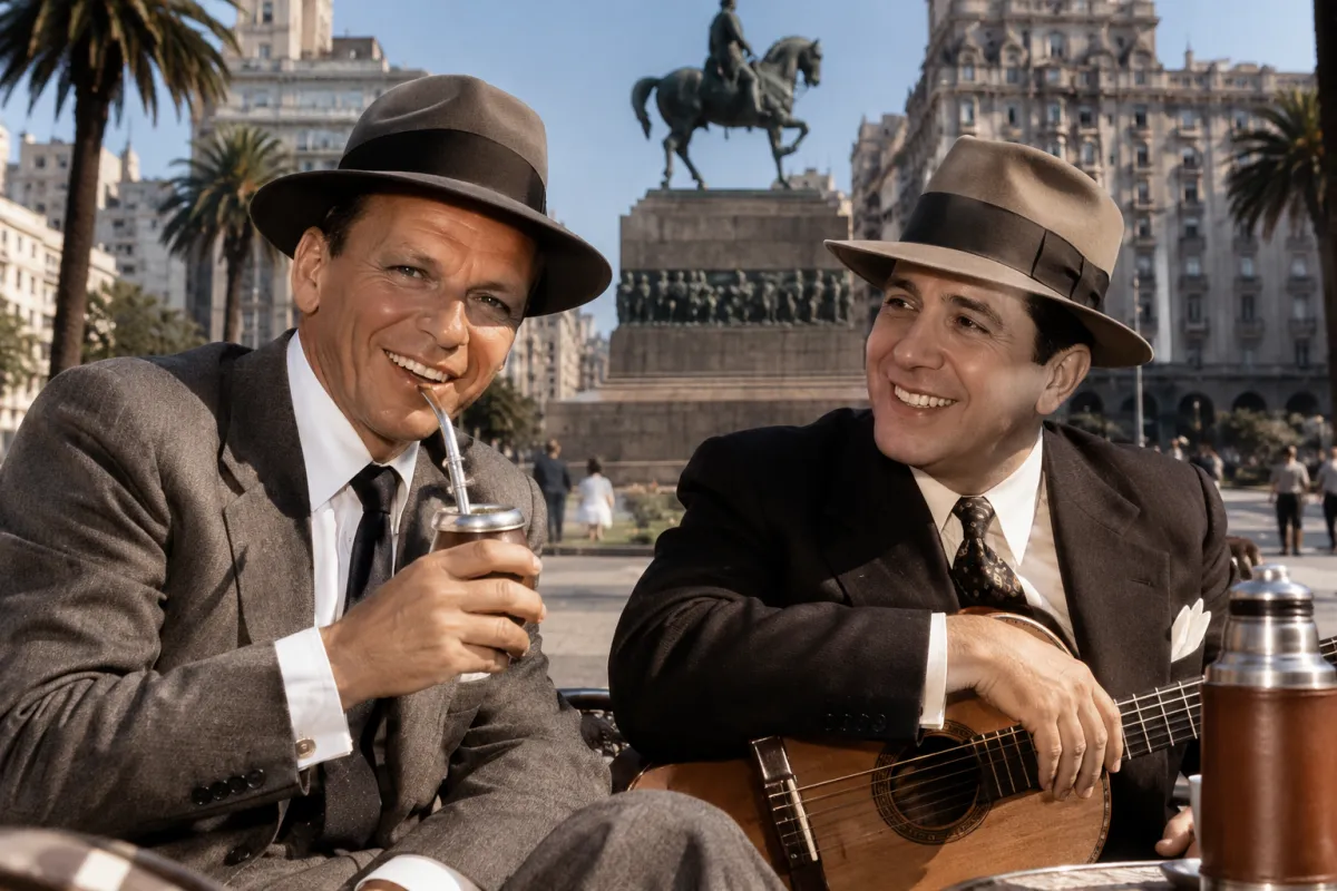 Foto sobre Sinatra y Gardel se encuentran en el musical que llegará al Teatro Solís